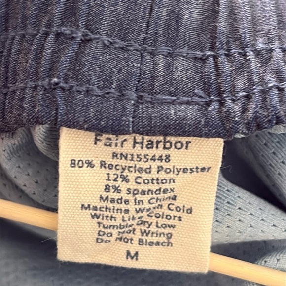 Fair Harbor Bayberry Navy Heather Striped Men's Lined Shorts medium - Picture 7 of 10